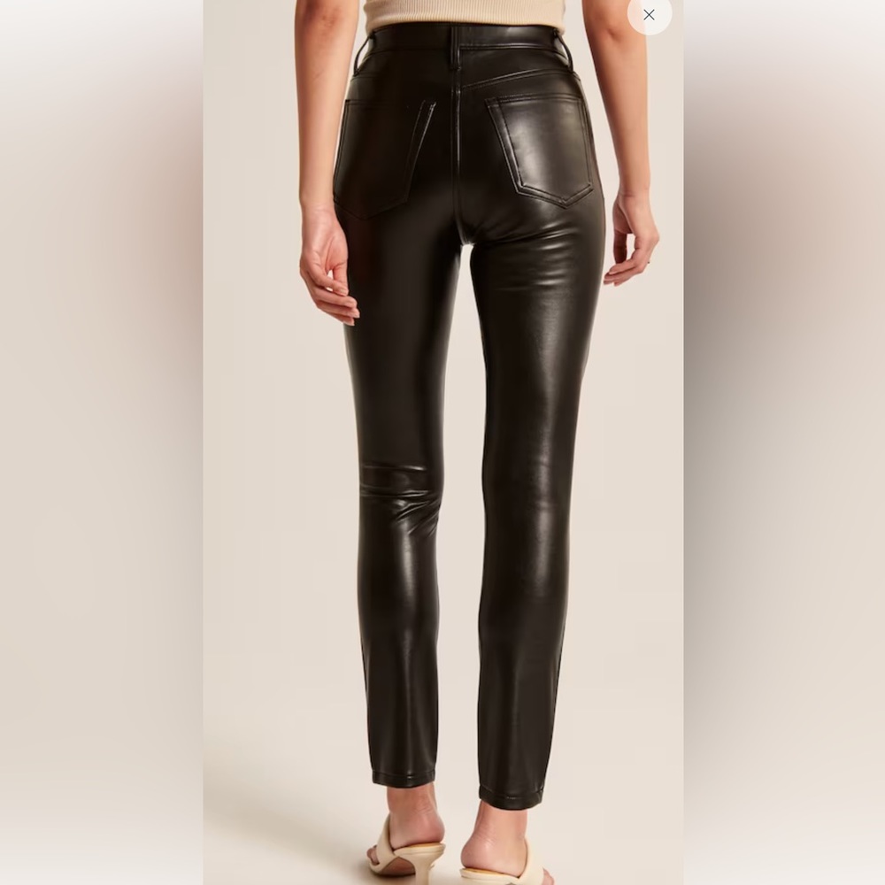 New with tags, Abercrombie skinny high rise vegan leather pants
